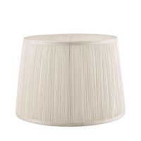 Laura Ashley Hemsley Pleated Silk Empire Drum Shade Cream 25cm/10 inch