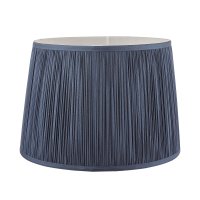 Laura Ashley Hemsley Pleated Silk Empire Drum Shade Midnight Blue 25cm/10 inch