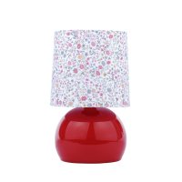 Laura Ashley Knowlton Table Lamp Pink Crackle Glaze with Shade