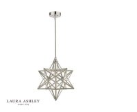 Laura Ashley Small Star Pendant Polished Silver Glass