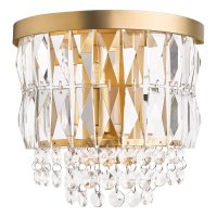Laura Ashley Rhosill Wall Light Crystal and Matt Antique Brass