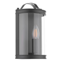 Laura Ashley Harrington Wall Light Matt Black and Glass