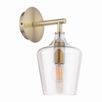 Laura Ashley Ockley Wall Light Antique Brass and Champagne Glass
