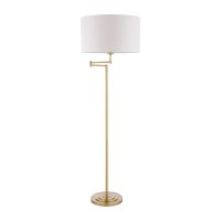 Laura Ashley Marlowe Floor Lamp Antique Brass with Shade