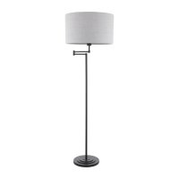 Laura Ashley Marlowe Floor Lamp Matt Black with Shade