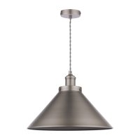 Laura Ashley Rufus Pendant Industrial Nickel