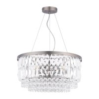 Laura Ashley Rhosill 4 Light Pendant Crystal and Aged Pewter