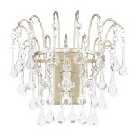 Laura Ashley Willow Wall Light Satin Champagne and Crystal