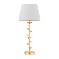 Laura Ashley Halton Table Lamp Distressed Gold Leaf with Shade