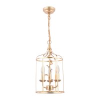 Laura Ashley Halton 3 Light Pendant Distressed Gold Leaf