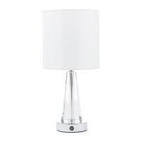 Laura Ashley Blake Table Lamp Polished Chrome and Crystal with Shade LED