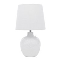 Laura Ashley Redhall Table Lamp White Ceramic and Polished Chrome with Shade