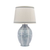 Laura Ashley Stannard Table Lamp Blue Ceramic with Shade