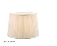 Laura Ashley Hemsley Pleated Silk Empire Drum Shade Cream 30cm/12 inch
