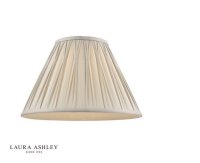 Laura Ashley Fenn Silk Empire Drum Shade Silver 30cm/12 inch