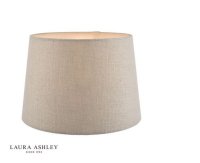 Laura Ashley Bacall Linen Empire Drum Shade Silver 35cm/14 inch