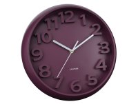 Present Time Karlsson Wall Clock Elevated Classic Numbers - Dark Mauve