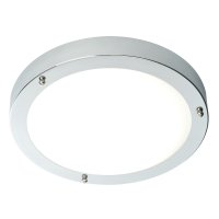 Endon Portico 300mm Flush Ceiling Light IP44 60W Chrome Plate