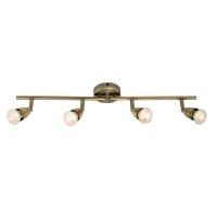 Saxby Amalfi 4 Light Bar 50W Spot Light Antique Brass