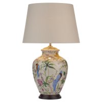 Dar Mimosa Table Lamp White/ Floral/ Bird - (Base Only)