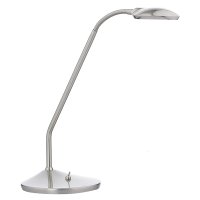 Dar Wellington Table Lamp Satin Chrome LED