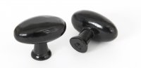 Black Oval Cabinet Knob