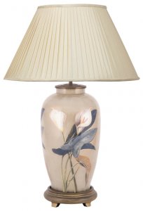 Jenny Worrall RHS Arum Lily Tall Glass Table Lamp