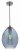 Dar Rogan 1lt Pendant Black & Iridised Glass