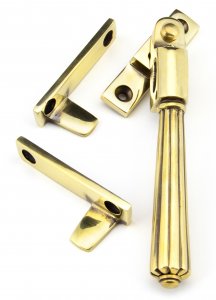 Aged Brass Night-Vent Locking Hinton Fastener