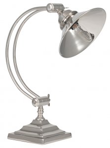 Pacific Lifestyle Kensington Nickel Metal Arched Arm Task Table Lamp