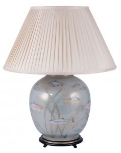 Pacific Lifestyle Fish Large Glass Table Lamp