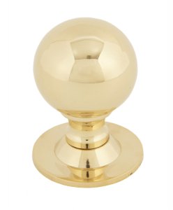 Polished Brass Ball Cabinet Knob 39mm