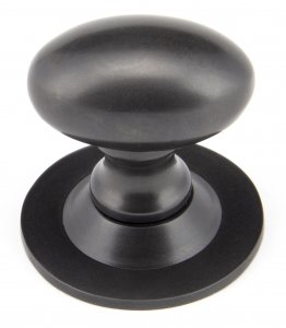 Aged Bronze Oval Cabinet Knob 33mm
