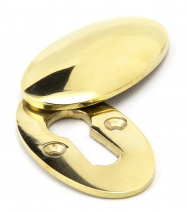 Polished Brass Oval Escutcheon & Cover