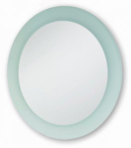 Round Frosted Edge Mirror