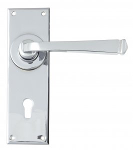 Polished Chrome Avon Lever Lock Set