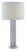 Dar Lazio Table Lamp Silver with White Cotton Shade