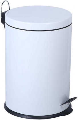 Buckingham 20 Litre White Pedal Bin