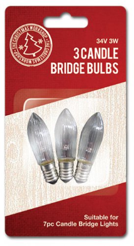 The Christmas Workshop Candle Bridge Bulbs (Pack of 3)