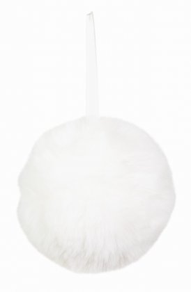 R&W Deco Ball Polyester 10cm - White