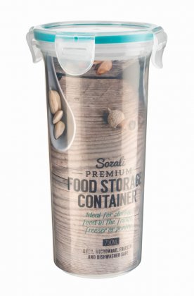 Sozali 750ml Tall Round Premium Click Lock Container