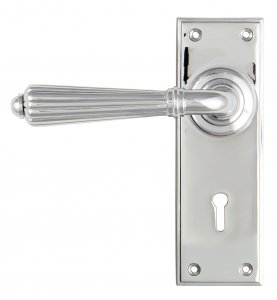 Polished Chrome Hinton Lever Lock Set