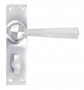 Satin Chrome Straight Lever Bathroom Set