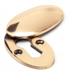 Polished Bronze Oval Escutcheon & Cover