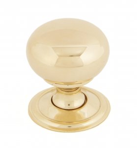 Polished Brass Mushroom Cabinet Knob 32mm