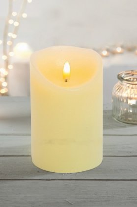 Premier Decorations Cream Flickabright Candle 13 x 9cm