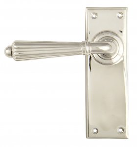 Polished Nickel Hinton Lever Latch Set