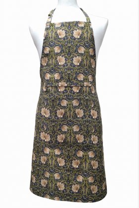 William Morris Charcoal Pimpernel Cotton Halter Apron