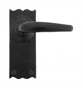 Black Oak Lever Latch Set