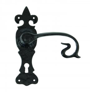 Black Curly Lever Lock Set